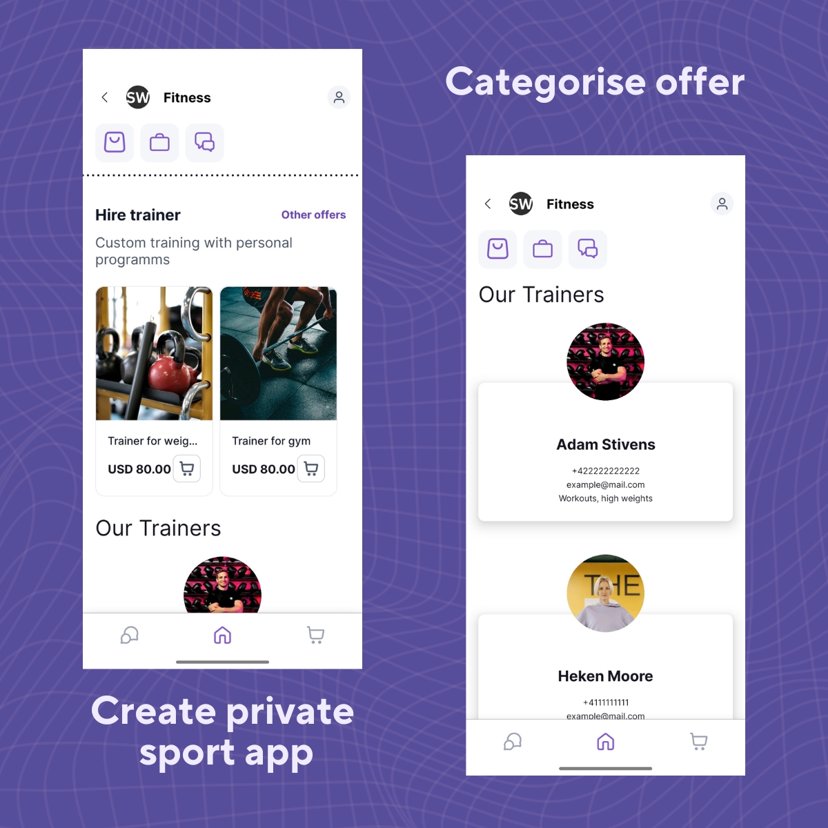 Create your app for sport and fitness